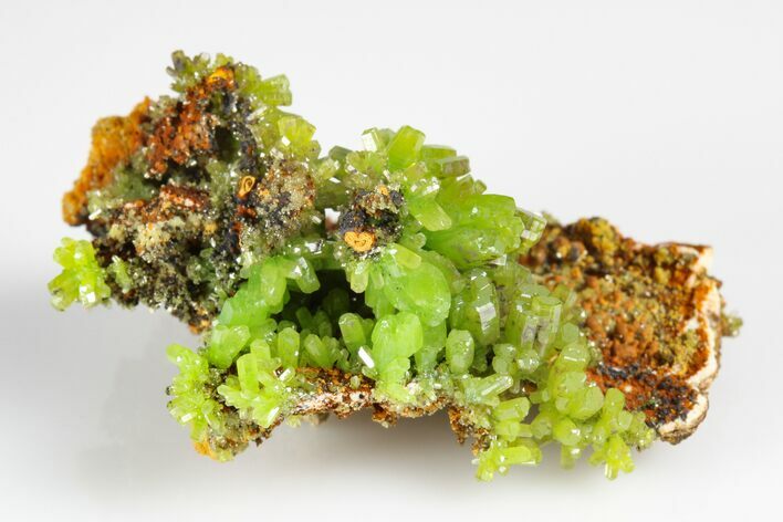 Apple-Green Pyromorphite Crystal Cluster - China #179801